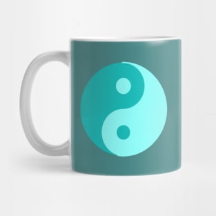 Yin Yang in shades of blue Mug